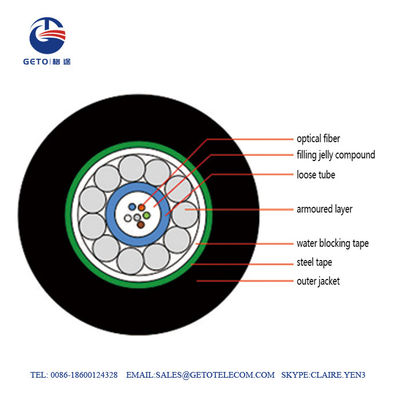 250um 2は中央管1000mのHDPE OM4の光ファイバケーブルの芯を取る